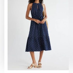 Elegant Navy Sleeveless Dress